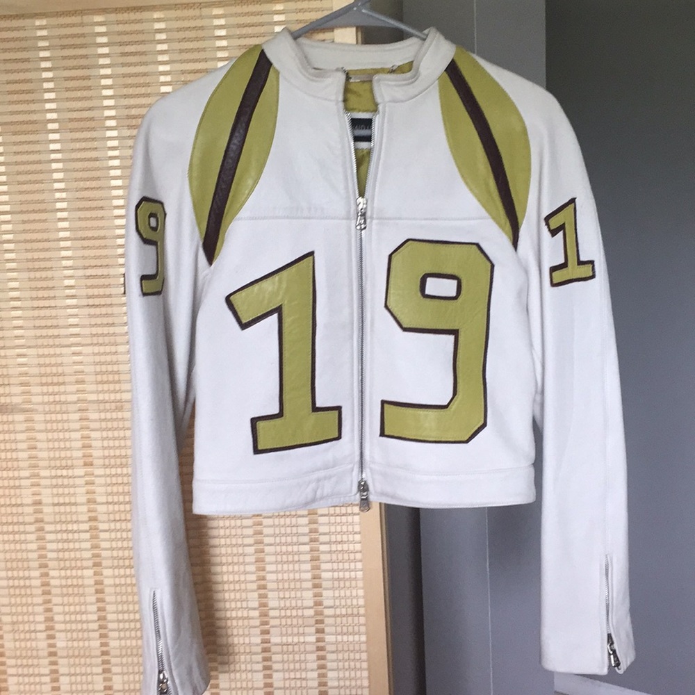 Donald J Pliner bomber leather jacket